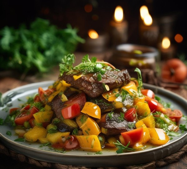 肉质鲜美，素食餐的美味之选